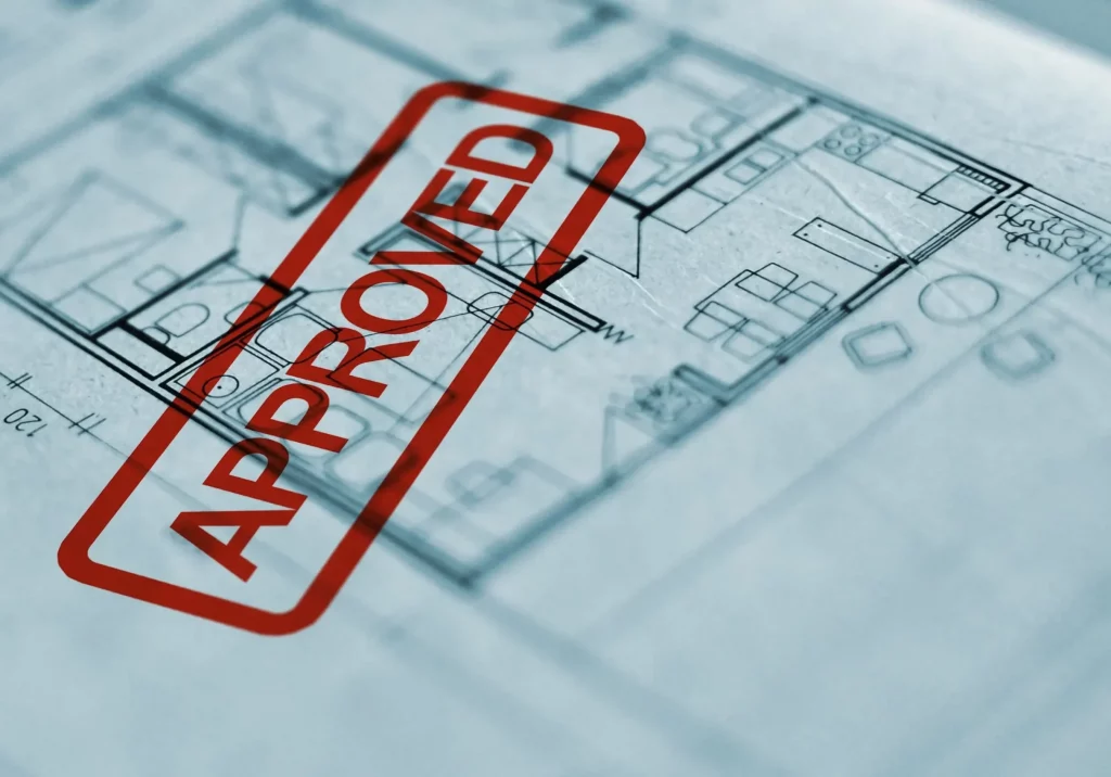 Planning Permission approved notice for a house extension.